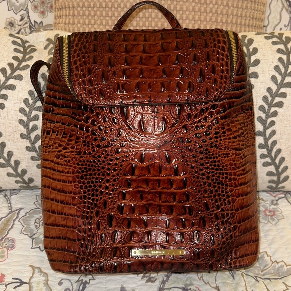 Brahmin Pecan Backpack, like new condition and only used a handful of times.